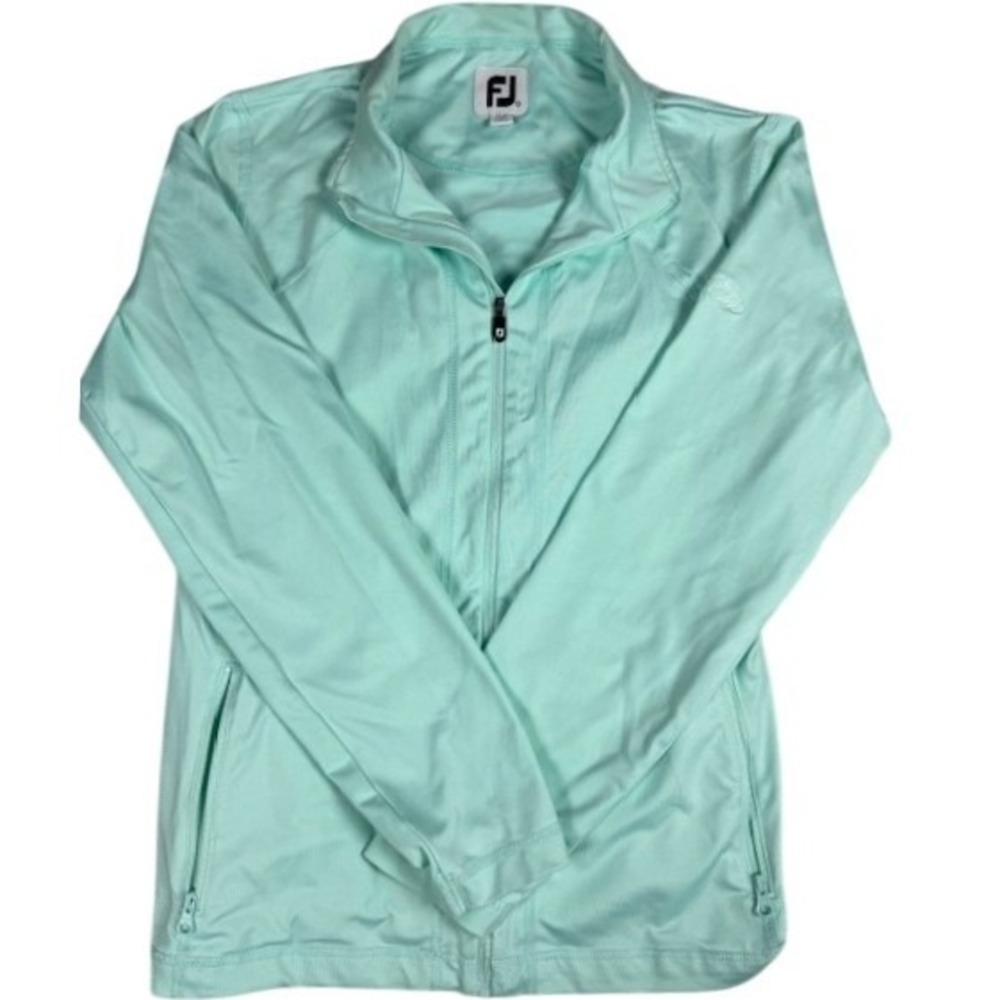 FootJoy Jacket Womens S Mint Green Full Zip Performance Golf Athletic Holly Tree